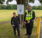 Warden and PCSO in the park