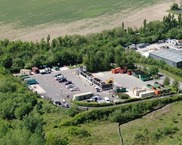 An aerial view of Bolsover recycling centre