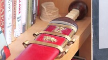 Roman sword on a book shelf