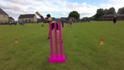 Children playing cricket in Langwith