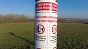 Dog control PSPO sign on a lampost