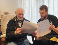 Green doctor discussing energy bills