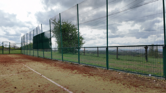 Disused tennis court