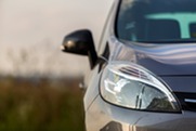 Close up of car head light