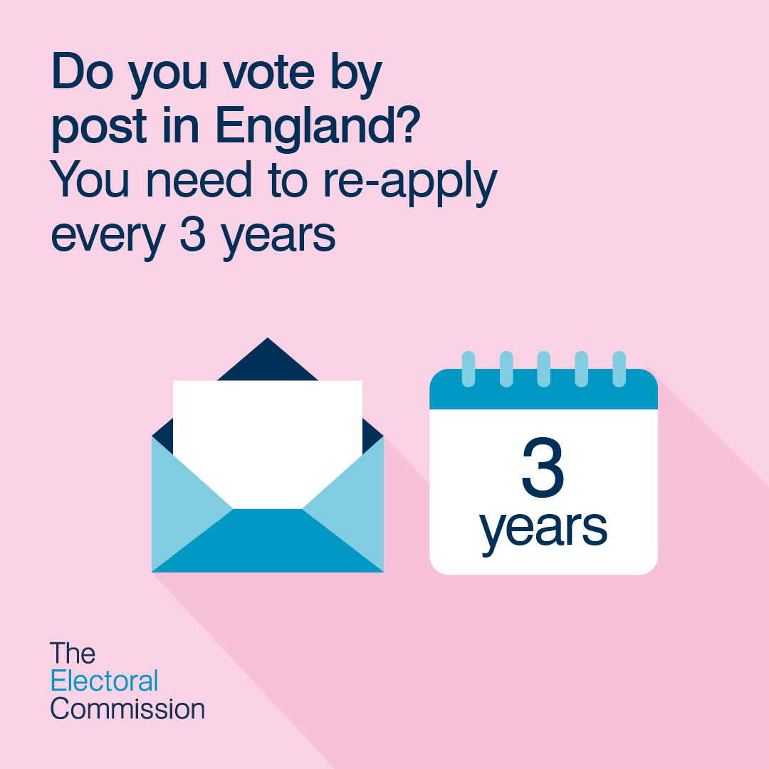 Reapply for your postal vote
