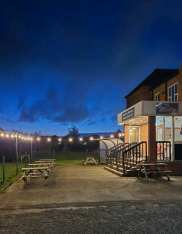 Pinxton miners welfare at night