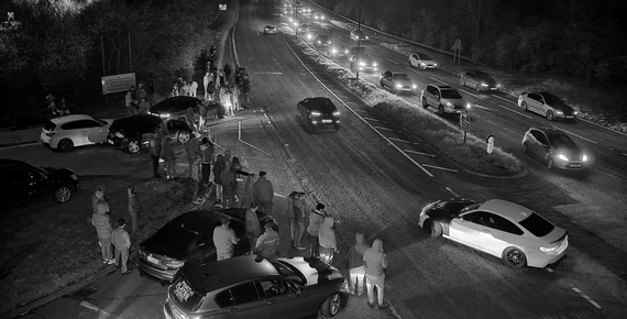 Doe Lea car cruising still from CCTV