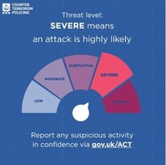 UK terrorist threat level severe