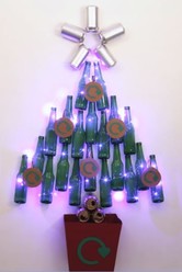 Glass bottle tree