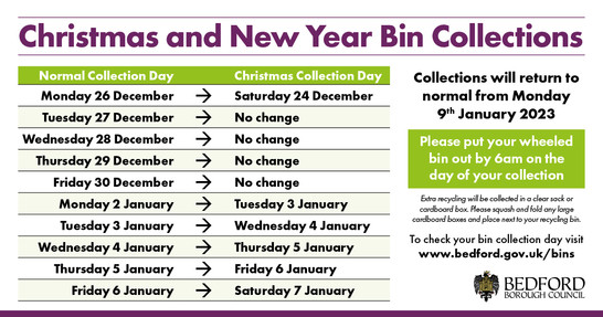 Christmas And New Year Waste Collection Information