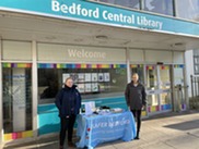 Community Safety Team outside Bedford Central Library