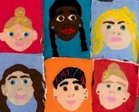 Felt portraits at The Higgins Bedford