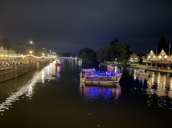 River Festival illuminated boat display