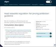 Ofgem fair pricing guidance consultation screen