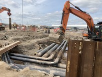 Pipes in a trench