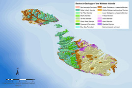 Geological map of Malta