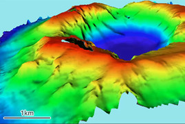 Depth map of Tonga caldera. Source: Shane Cronin / Uni of Auckland / Tonga Geological Services