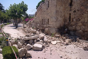 Earthquake damage on the Greek island of Kos in 2017. BGS © UKRI.