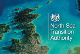 A satellite image of the UK, with the North Sea Transition Authority logo to the right. 
