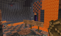 An image of the minecraft world with igneous rocks and lava