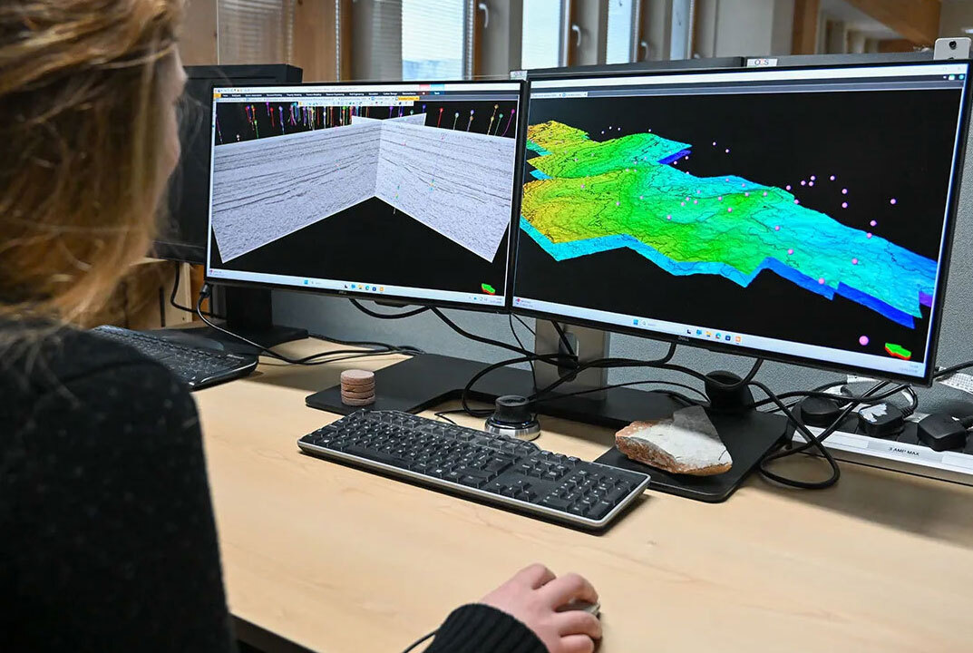 BGS scientist working with data