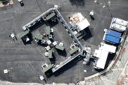 An aerial shot of Cheshire geo-observatory 