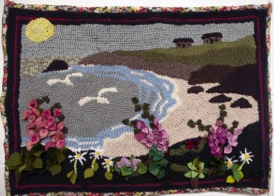 Rag rug - beach scene