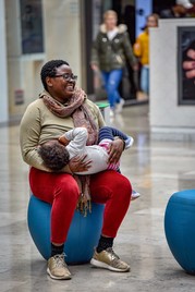 Breastfeeding mother and child