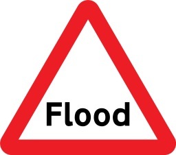 Flood traffic sign