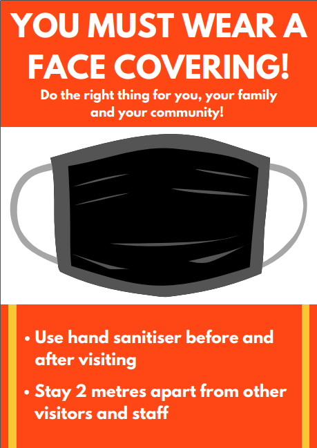 Face coverings - poster for businesses