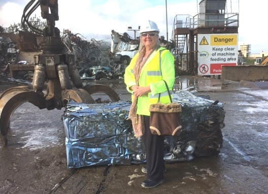 Fly tipping van crushed