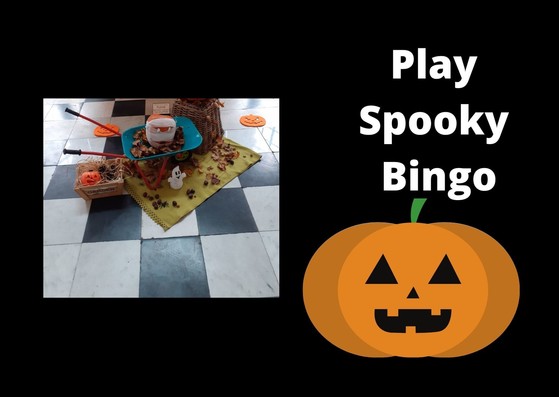 Play Spooky Bingo - pumpkin set up