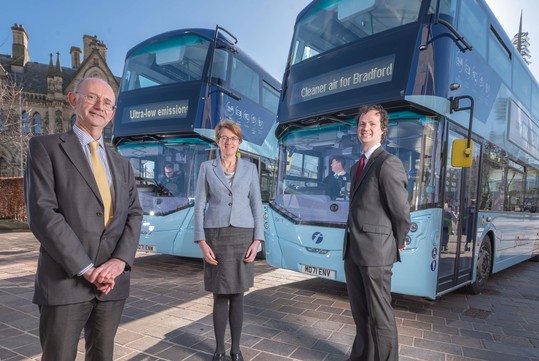 First Bus in City park with councillors