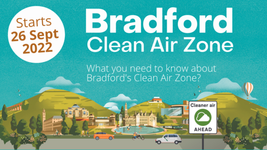 Bradford Clean Air Zone starts 26 September 2022