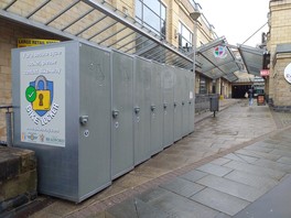 Bike lockers at Rawson Place