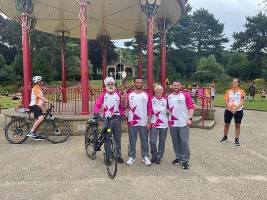 Baton Bearers in Roberts Park