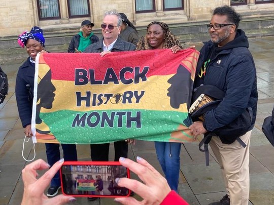 Black History Month - flag raising