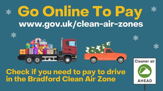 Clean Air Zone Go Online to Pay festive