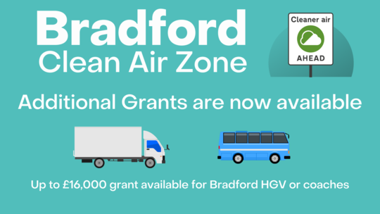 Bradford Clean Air Zone new HGV grants now available