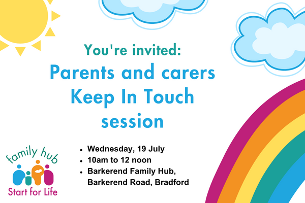 You're invited - Parents and carers Keep In Touch session - invitation image