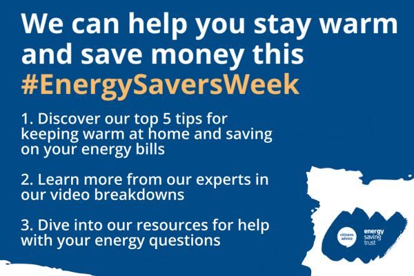 We can help you stay warm and save money this #energysaversweek