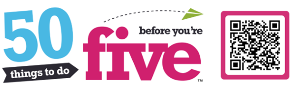 50 Things To Do logo and QR code