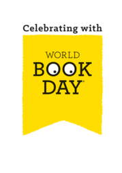 celebrating with world book day logo