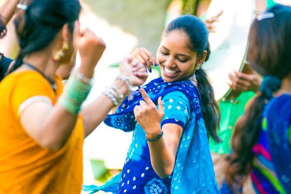 South Asian ladies dancing