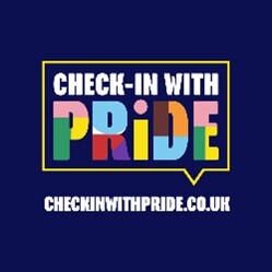 Check in with pride logo