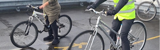 Image of people riding bikes