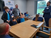 Cllr Mohsin Hussain visiting Holybrook School