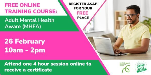 Image to promote FREE LW Academy Training: Adult Mental Health Aware (MHFA)
