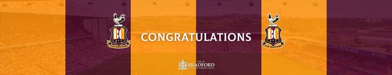 Congratulations Bradford City AFC