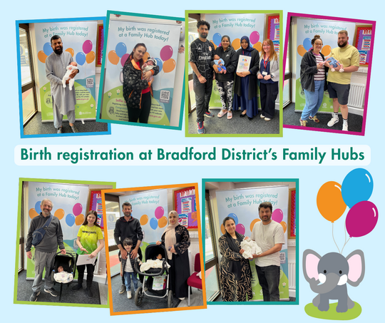 Birth registration - collage of photos